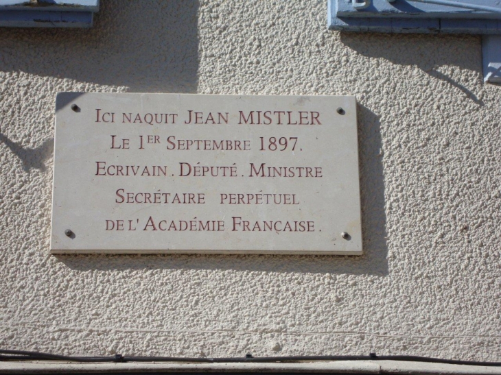 Sorèze (81540) plaquette maison Jean Mistler, écrivain