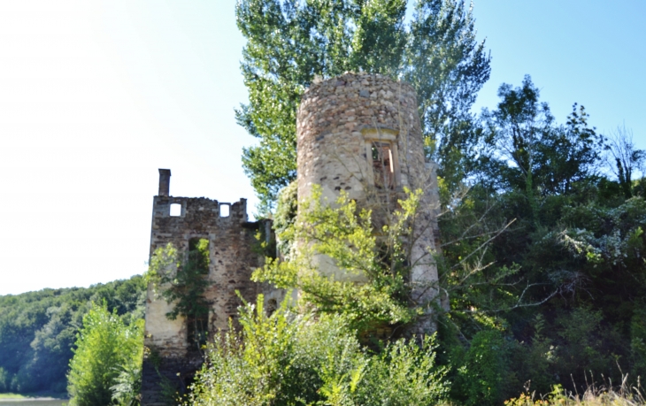 Ruines du chateau-de-granval-au-barrage-de-razisse - Teillet