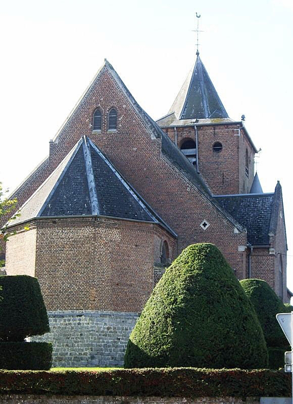 Le chevet de l'église - Beaudignies