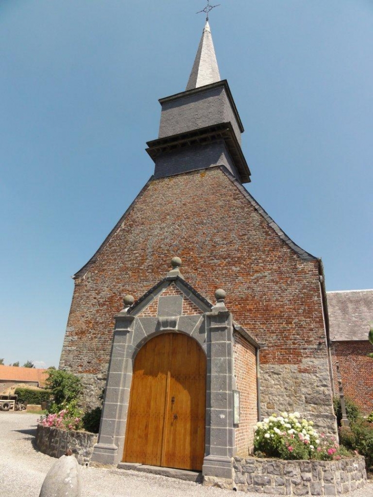 Beaurepaire-sur-Sambre (59550) église, façade