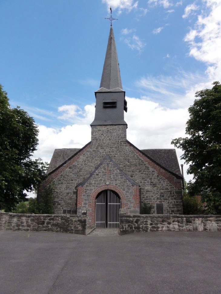 Dimechaux (59740) église, façade