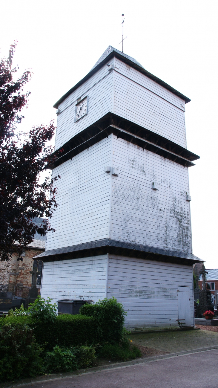 :  Clocher en Bois de L'église D'Eecke ( 1659 )