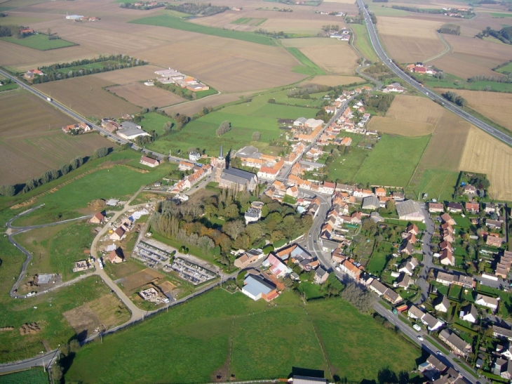 Vue aerienne de flêtre