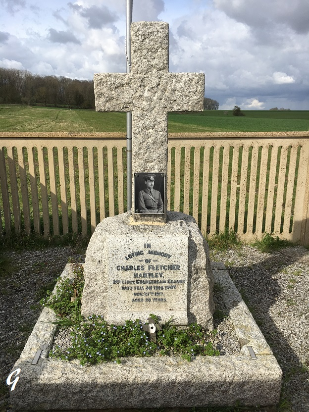 Stele commemorative Lt Charles Fletcher Hartley - Fontaine-Notre-Dame