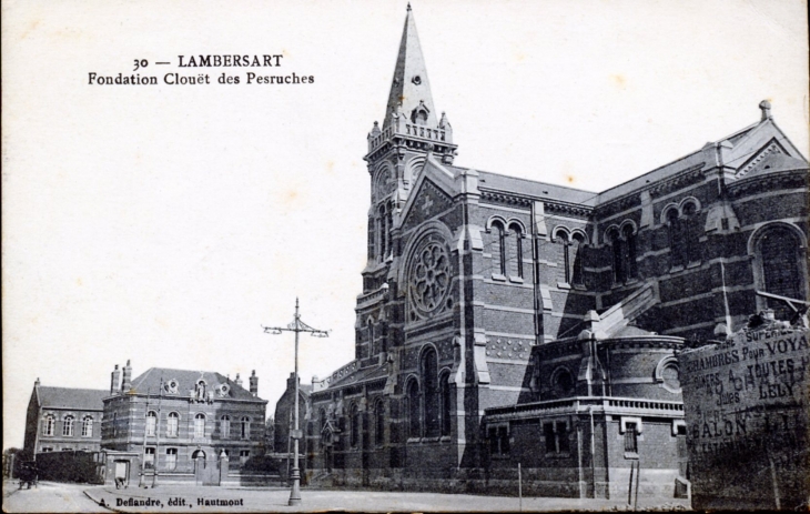 Fondation Clouët des Perruches, vers 1929 (carte postale ancienne). - Lambersart