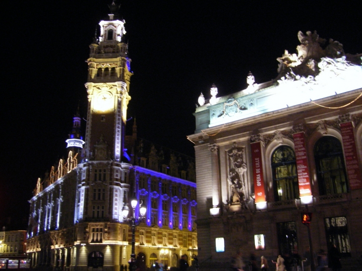 Chambre de Commerce et Opéra - by night - Lille