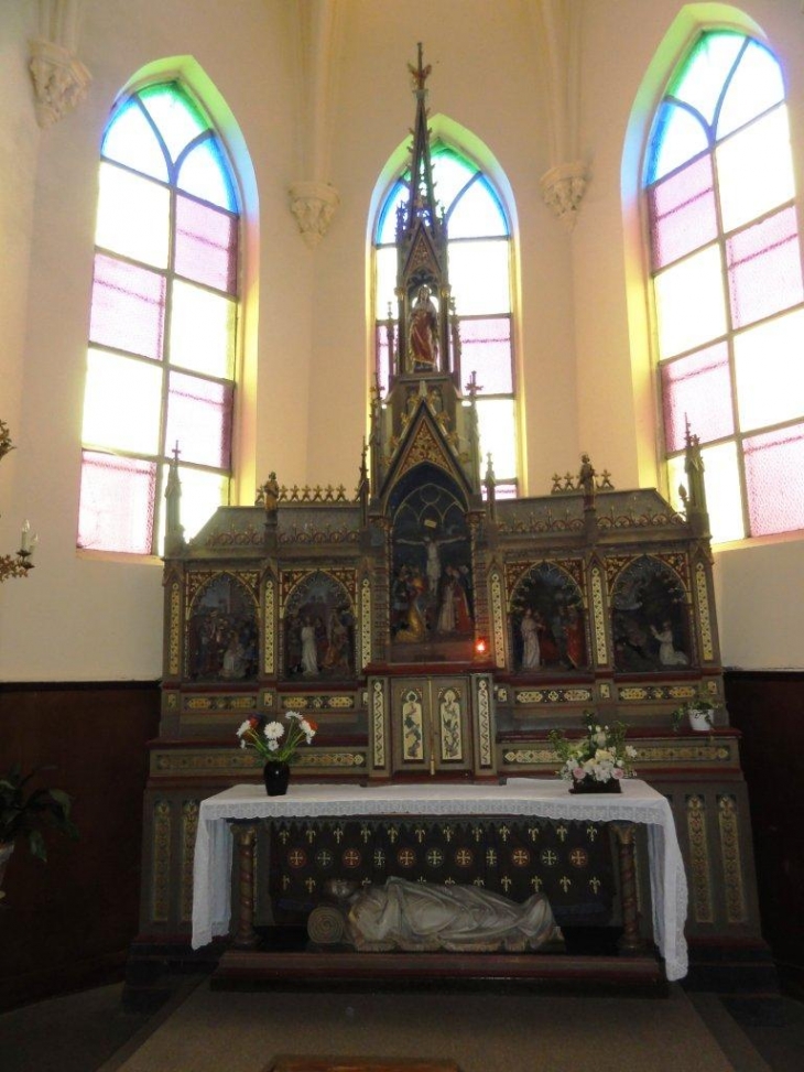 Mairieux (59600) église Saint-André, autel principal