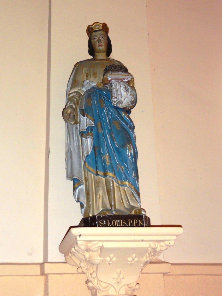 Mairieux (59600) église Saint-André, statue Saint Louis