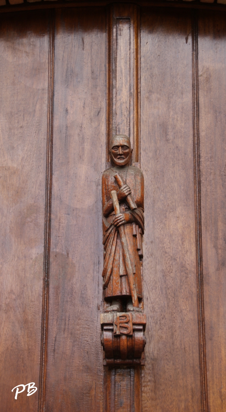 Détail de la porte de L'église Saint-Paul - Marcq-en-Barœul