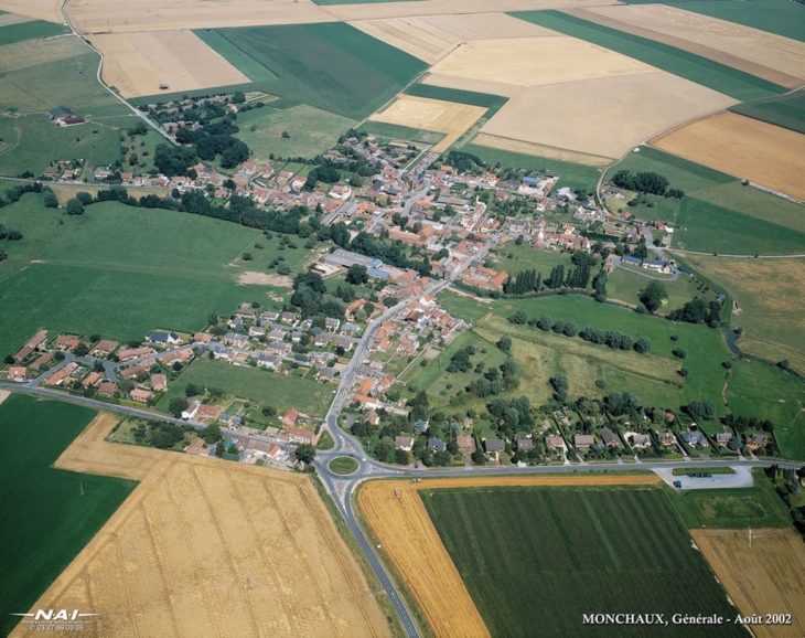 Vue aérienne de Monchaux - Monchaux-sur-Écaillon