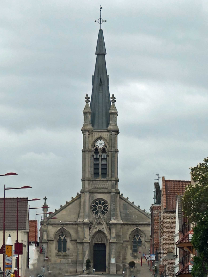 Vers l'église - Monchecourt