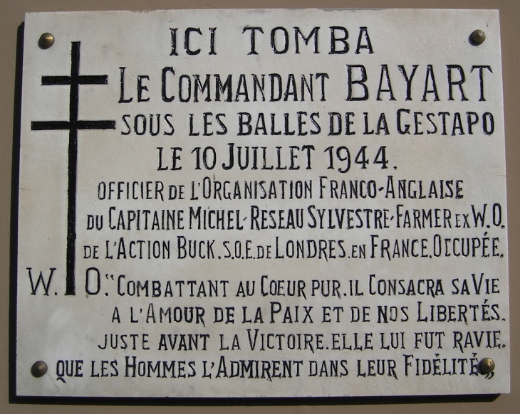 Plaque commémorative - Pont-à-Marcq