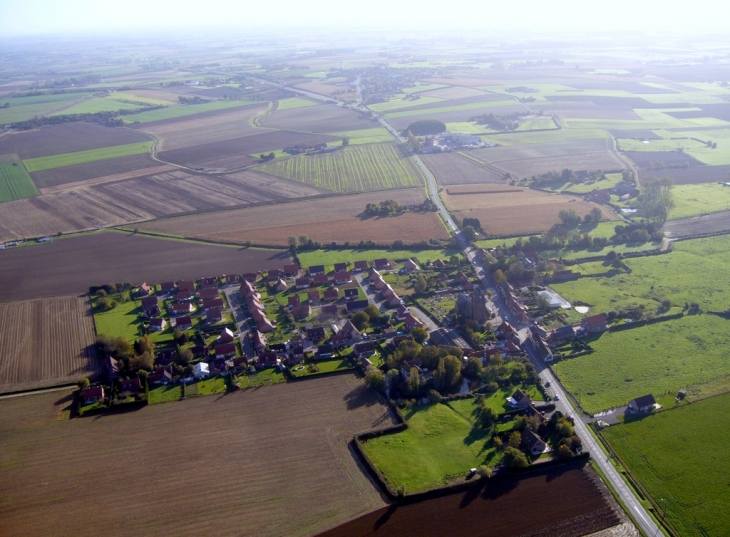 Vue aerienne de Pradelles