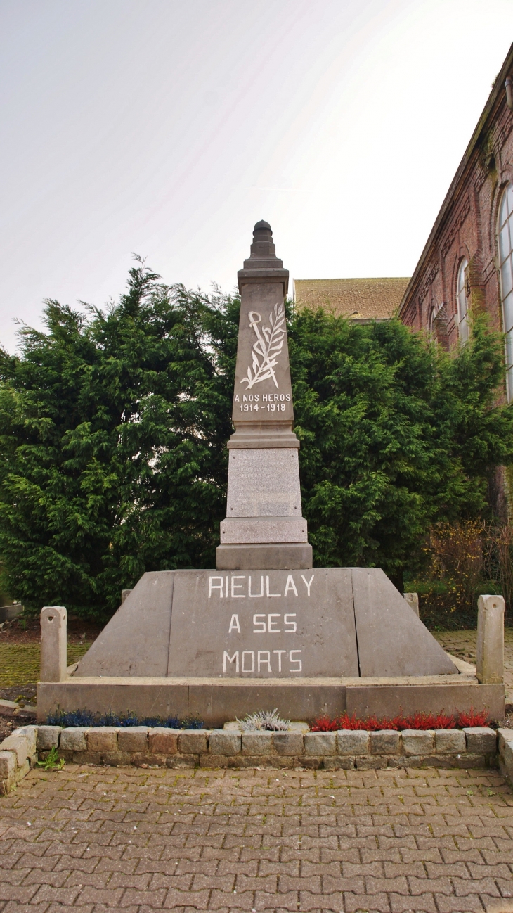 Monument aux Morts - Rieulay