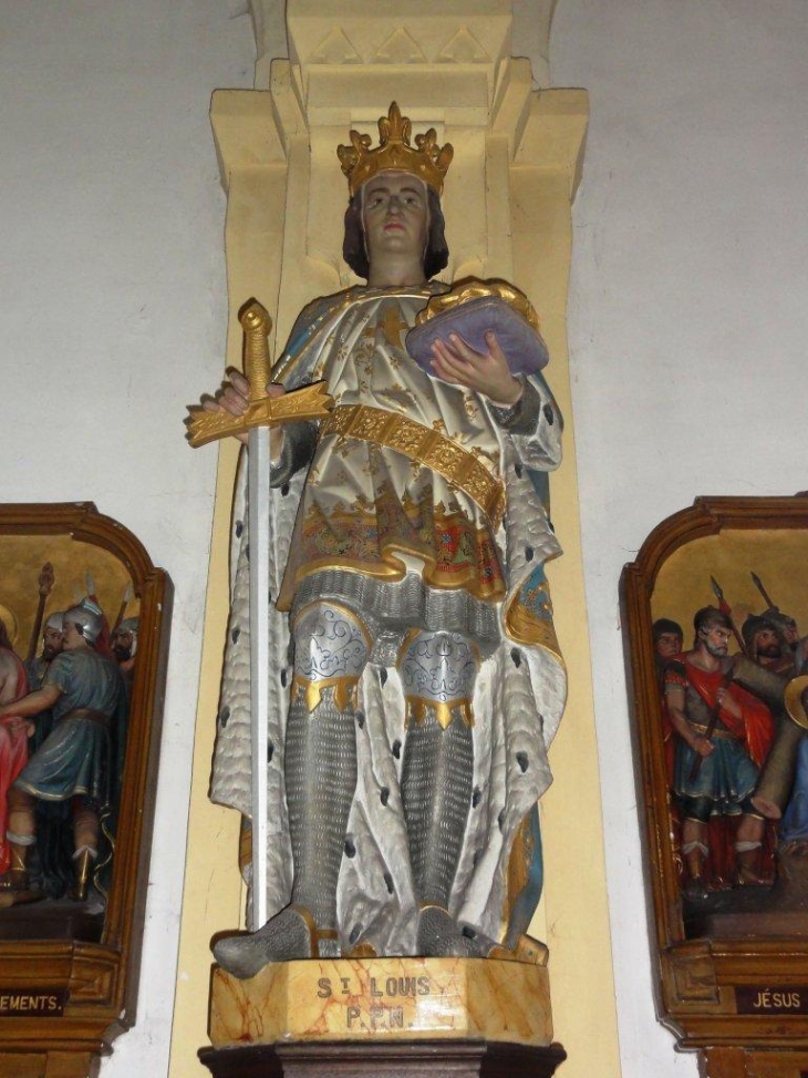 Romeries (59730) église Saint-Humbert, statue St.Louis