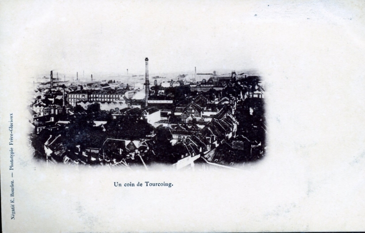 Un coin de Tourcoing; vers 1910 (carte postale ancienne).