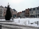 le centre ville sous la neige