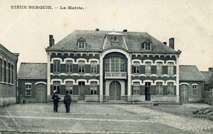 La Mairie (carte postale de 1905) - Vieux-Berquin