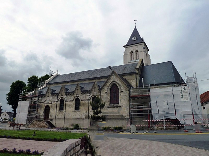 L'église en rénovation - Villers-Outréaux
