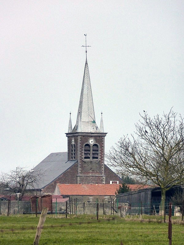 Vue sur l'église - Villers-Sire-Nicole