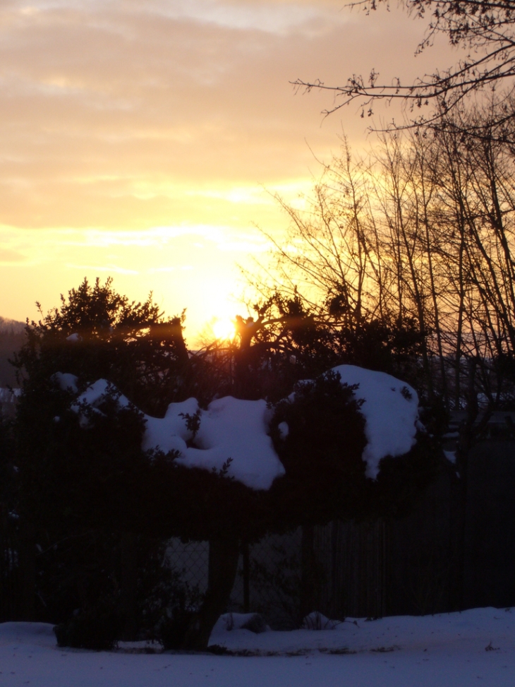 Coucher de soleil hivernal sur Ablain - Ablain-Saint-Nazaire