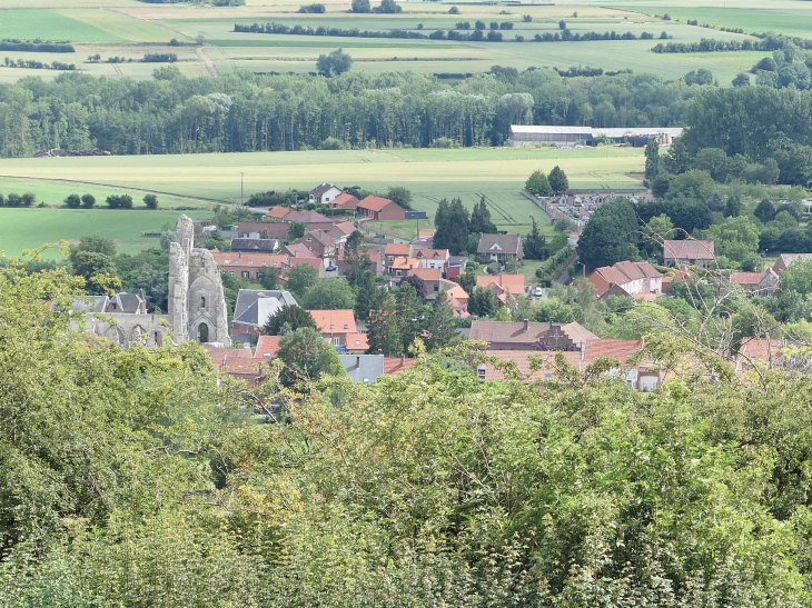 Notre Dame de Lorette : vue sur le village - Ablain-Saint-Nazaire