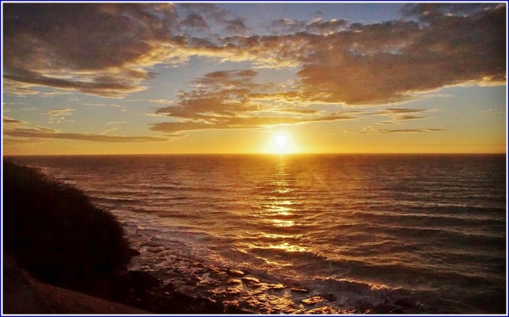 Coucher de soleil sur la plage de Le Portel