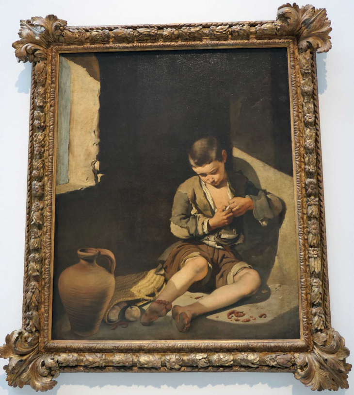 LOUVRE Galerie du Temps 17ème siècle baroque :Murillo 1645 Le jeune mendiant - Lens