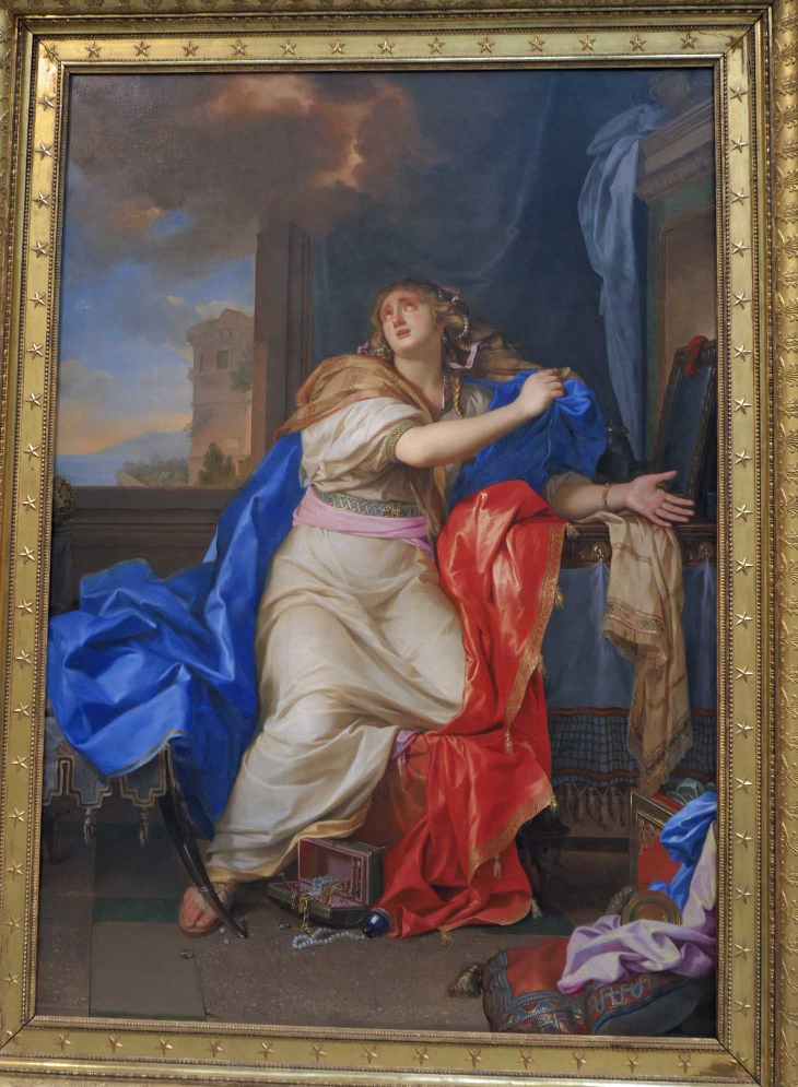 LOUVRE Galerie du Temps 17ème siècle baroque  Lebrun 1654 Marie Madeleine - Lens