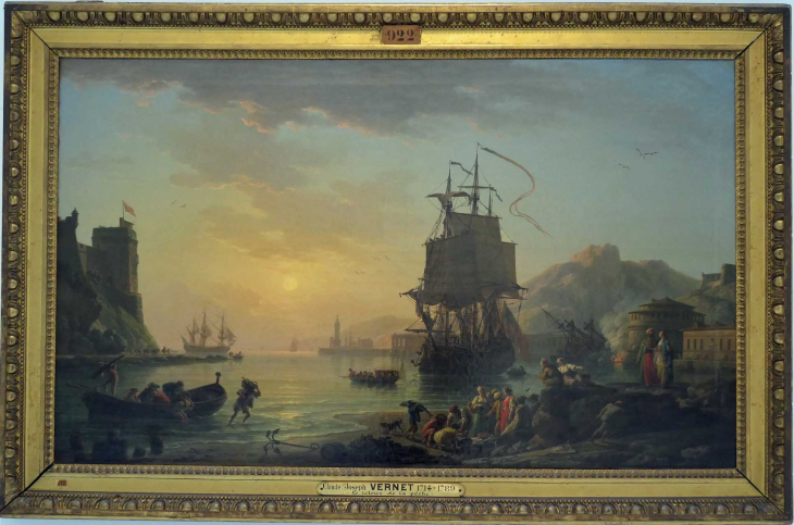 LOUVRE Galerie du Temps 18 ème siècle 1772  VERNET retour de pêche - Lens