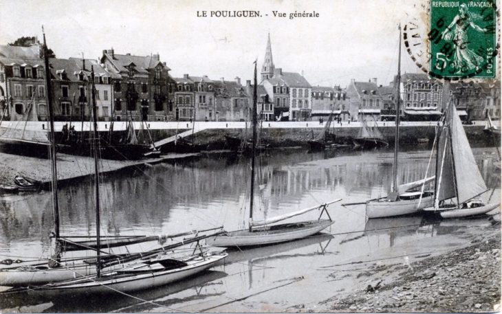 Vue générale, vers 1912 (carte postale ancienne). - Le Pouliguen