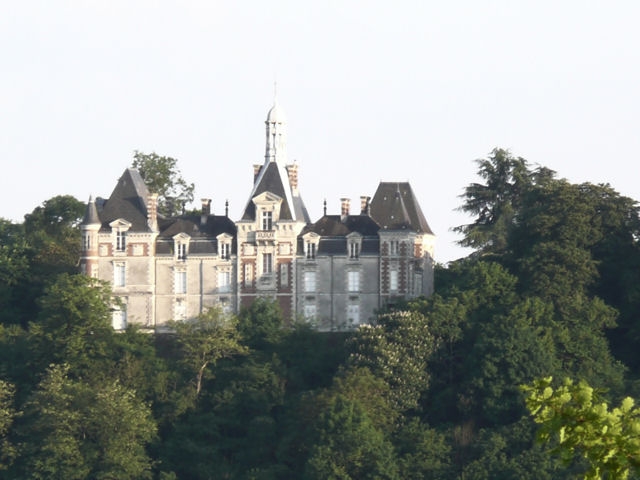 A partir d'Oudon : Vue du chateau de champtoceau