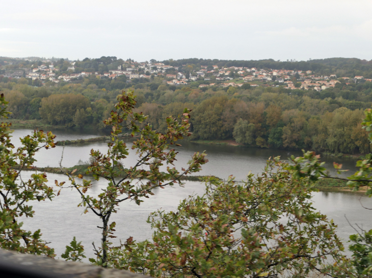 La commune vue de l'autre rive de la Loire - Oudon
