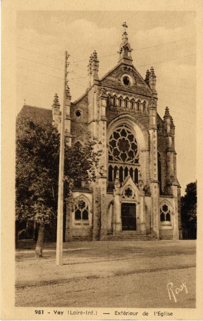 Carte postale de l'église de vay