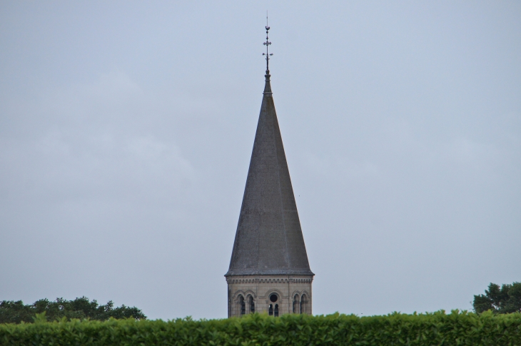 Le clocher de l'église Saint Vincent. - Brézé