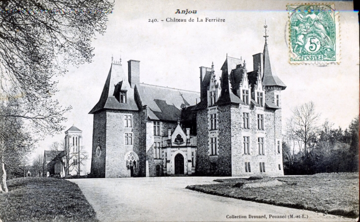 Château de la Ferrière, vers1907 (carte postale ancienne). - La Ferrière-de-Flée