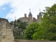 Vue sur les fortifications depuis l'ancien prieuré des Nobis.