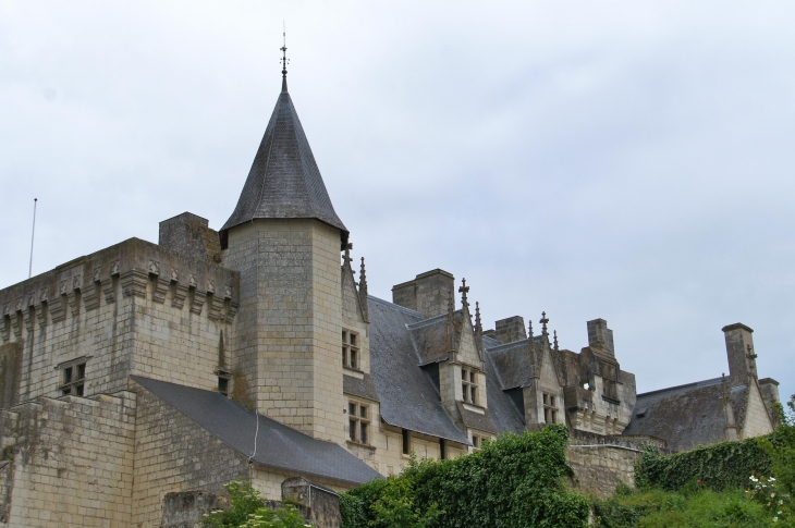 Vue sur les toits du château. - Montsoreau