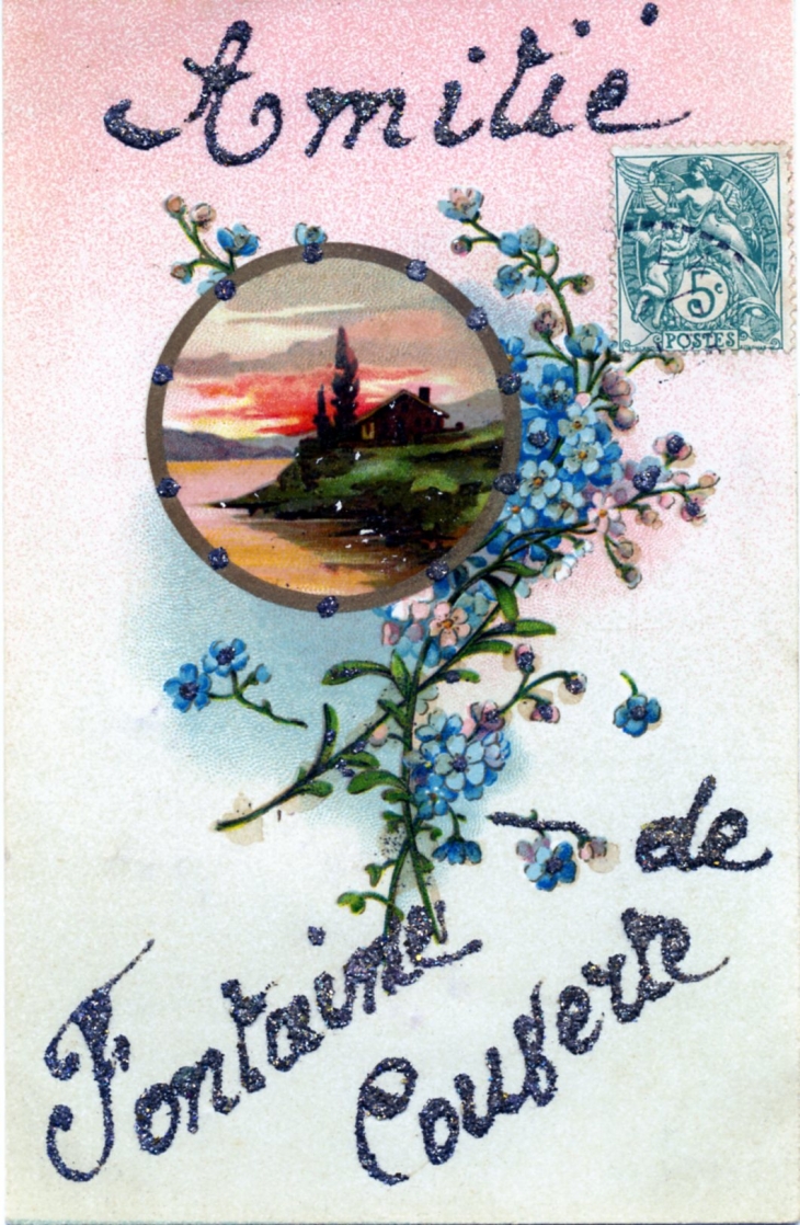 Carte postale ancienne de 1906. - Fontaine-Couverte