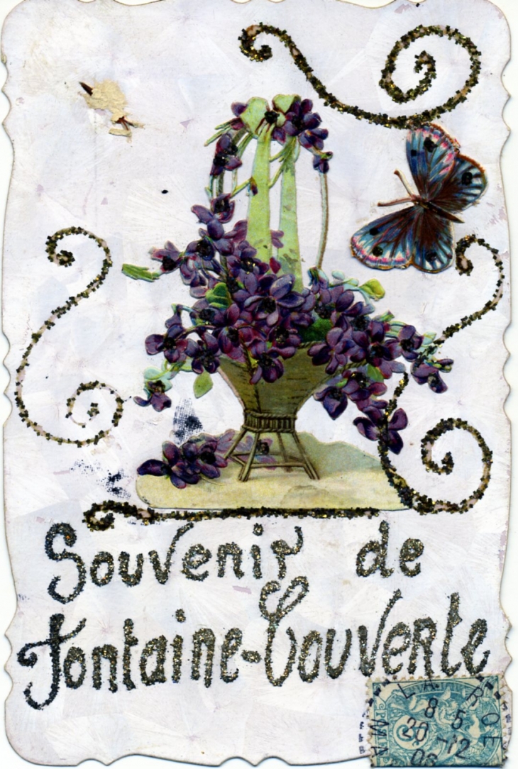 Carte postale ancienne de 1906. - Fontaine-Couverte