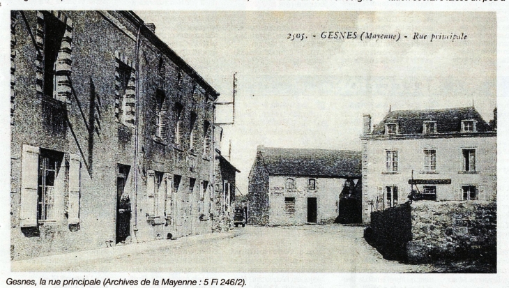 Rue principale de gesnes