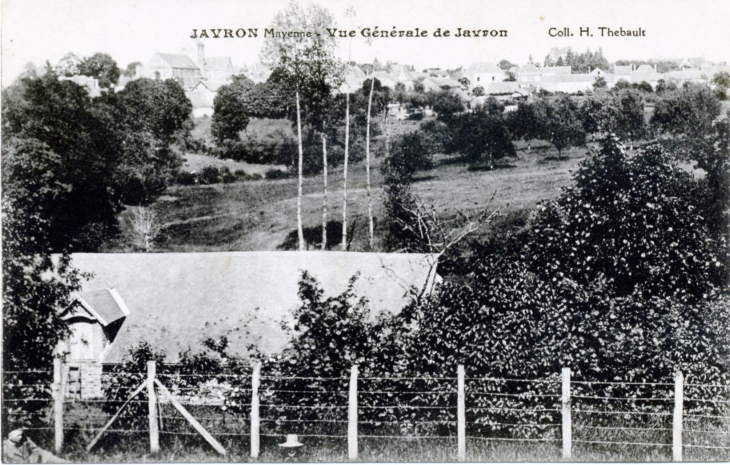 Vue généralede Javron, vers 1913 (carte postale ancienne). - Javron-les-Chapelles