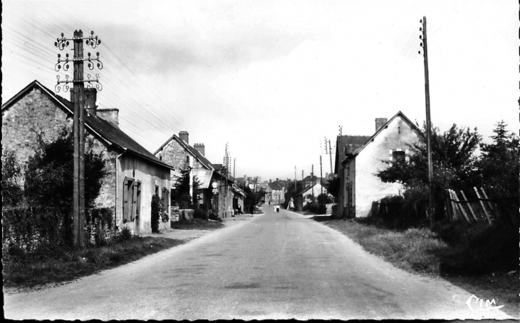 Route de Laval (carte postale vers 1950). - La Baconnière