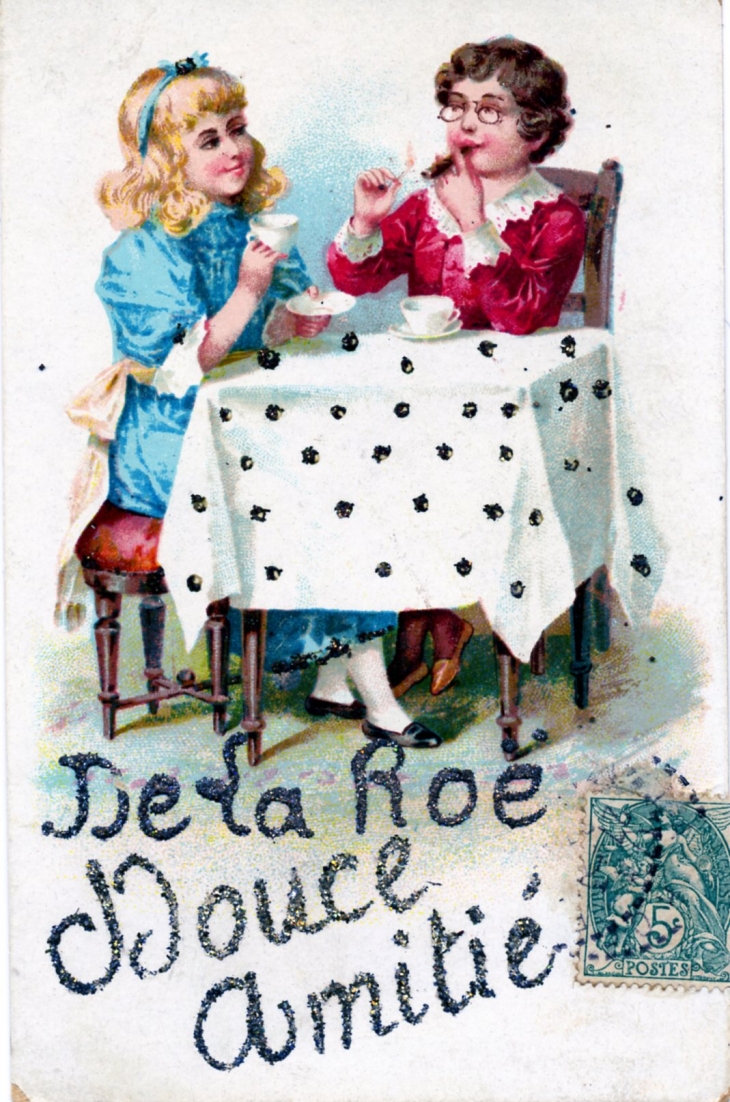 Carte postale ancienne de 1906. - La Roë