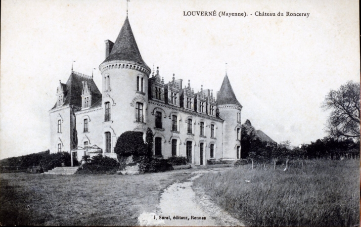 Château du Ronceray, vers 1930 (carte postale ancienne). - Louverné