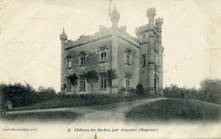 Château des Roches XVIIII° (carte postale de 1905) - Louvigné