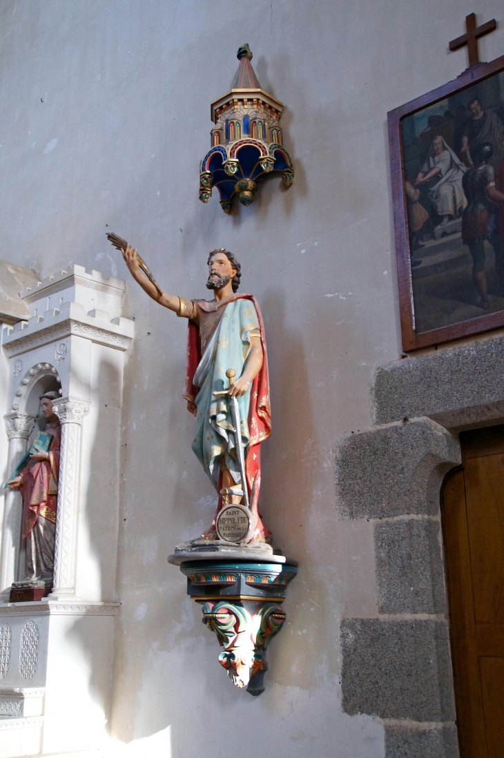 Statue de Saint Hippolyte. Le plus important théologien du IIIe siècle dans l'église Romaine et le premier antipape (217-235). - Sacé