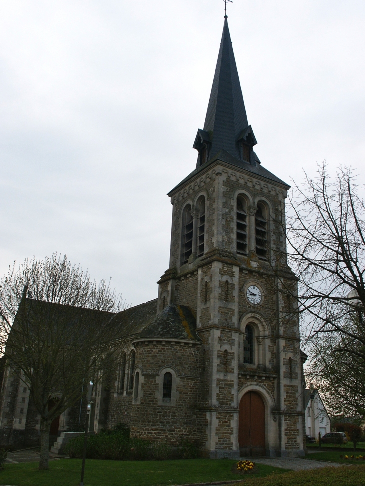 Eglise de Saint Baudelle. - Saint-Baudelle