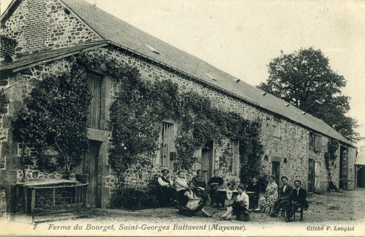 Ferme du Bourget (carte postale de 1950) - Saint-Georges-Buttavent