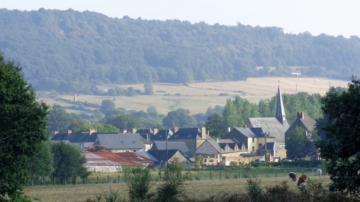 Vue du village en venant de Voutré - Saint-Georges-sur-Erve